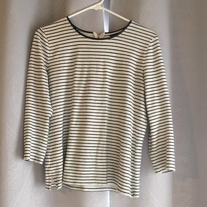 Black and white stripped long sleeve top